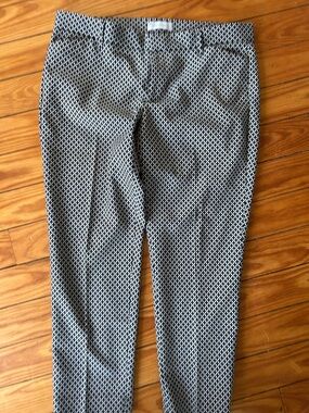 GAP Black and White Checkered Slim Cropped Pants